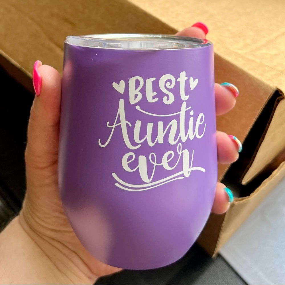 Purple 'Best Auntie Ever' Tumbler - NEW WITH TAGS - Picture 5 of 5